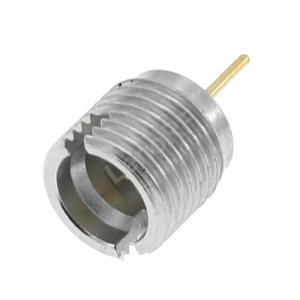 SMP Plug Connector Thread-in Straight For PCB , NIckel Plating