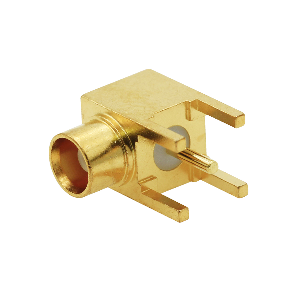 MCX Jack Connector Right Angle Solder For PCB Through Hole