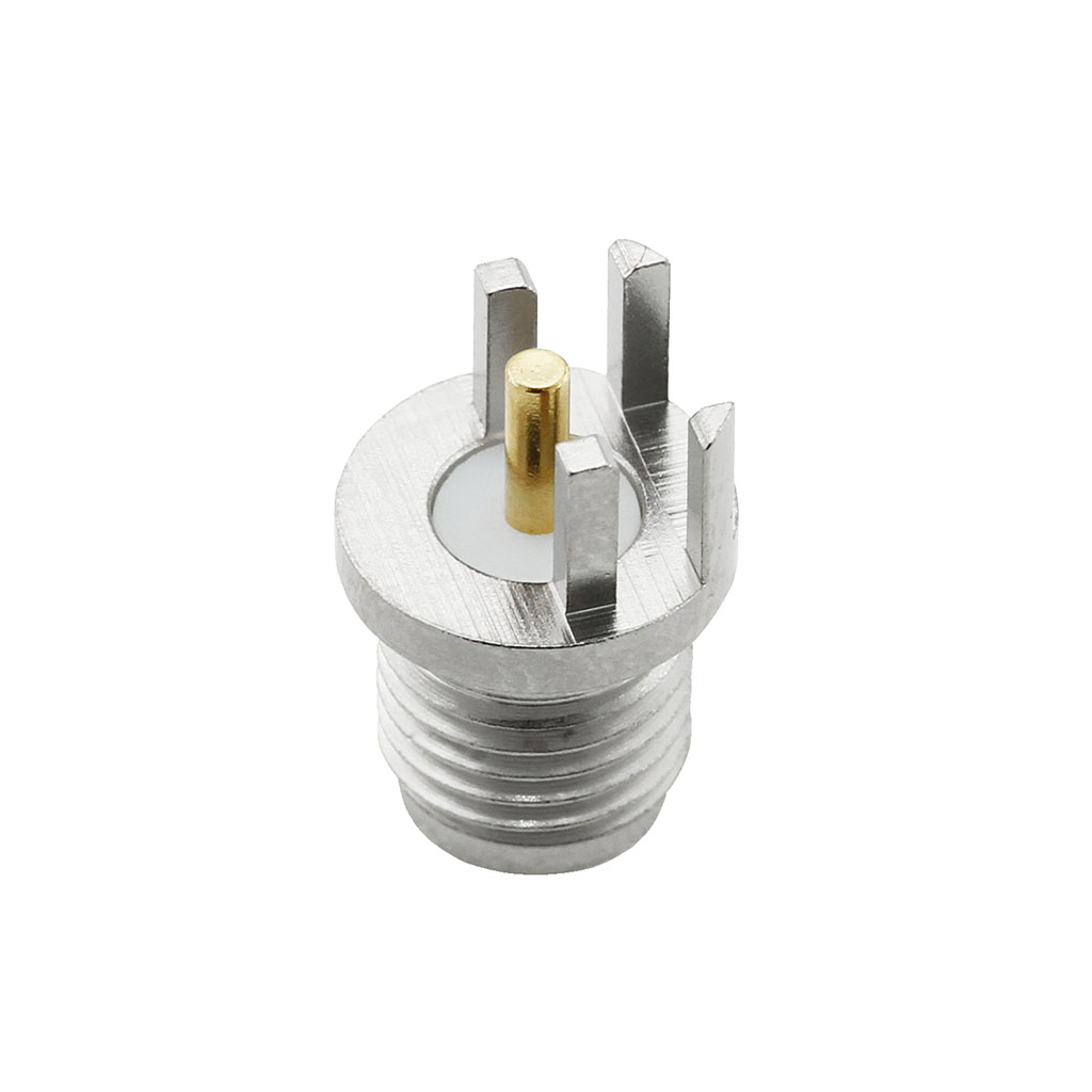 SMA Jack Connector Straight Edge Mount For PCB - Nickel Plating