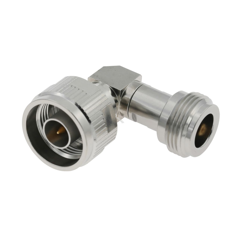 N Plug To Jack Right Angle Stainless Steel Adapter 