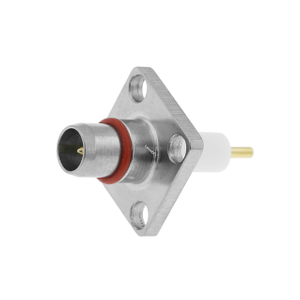 BMA Plug Connector Right Angle Solder 4-hole Flange For Microstrip