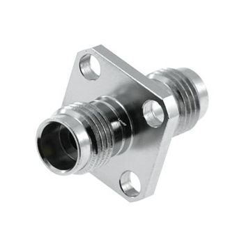 2.4 mm Jack To Jack Flange Mount Adapter 50 OHM Straight Stainless Steel 