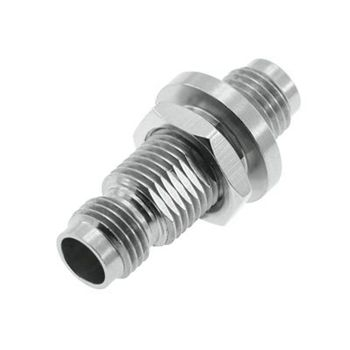 2.4 mm Jack To Jack Panel Mount Adapter 50 OHM Straight Stainless Steel 
