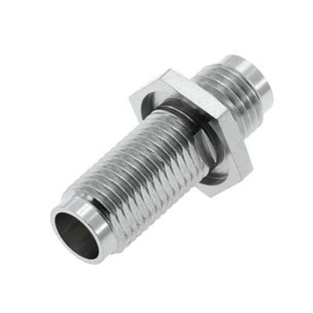 2.4 mm Jack To Jack Bulkhead Adapter 50 OHM Straight Stainless Steel 