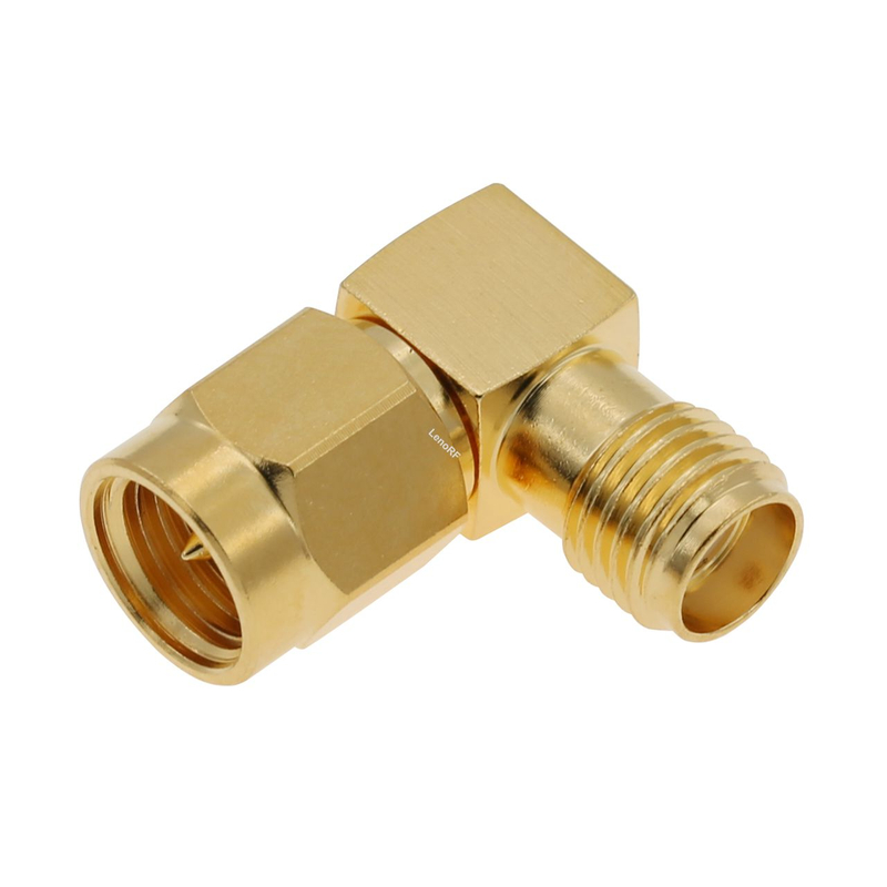 SMA Plug To Jack Right Angle Adapter 