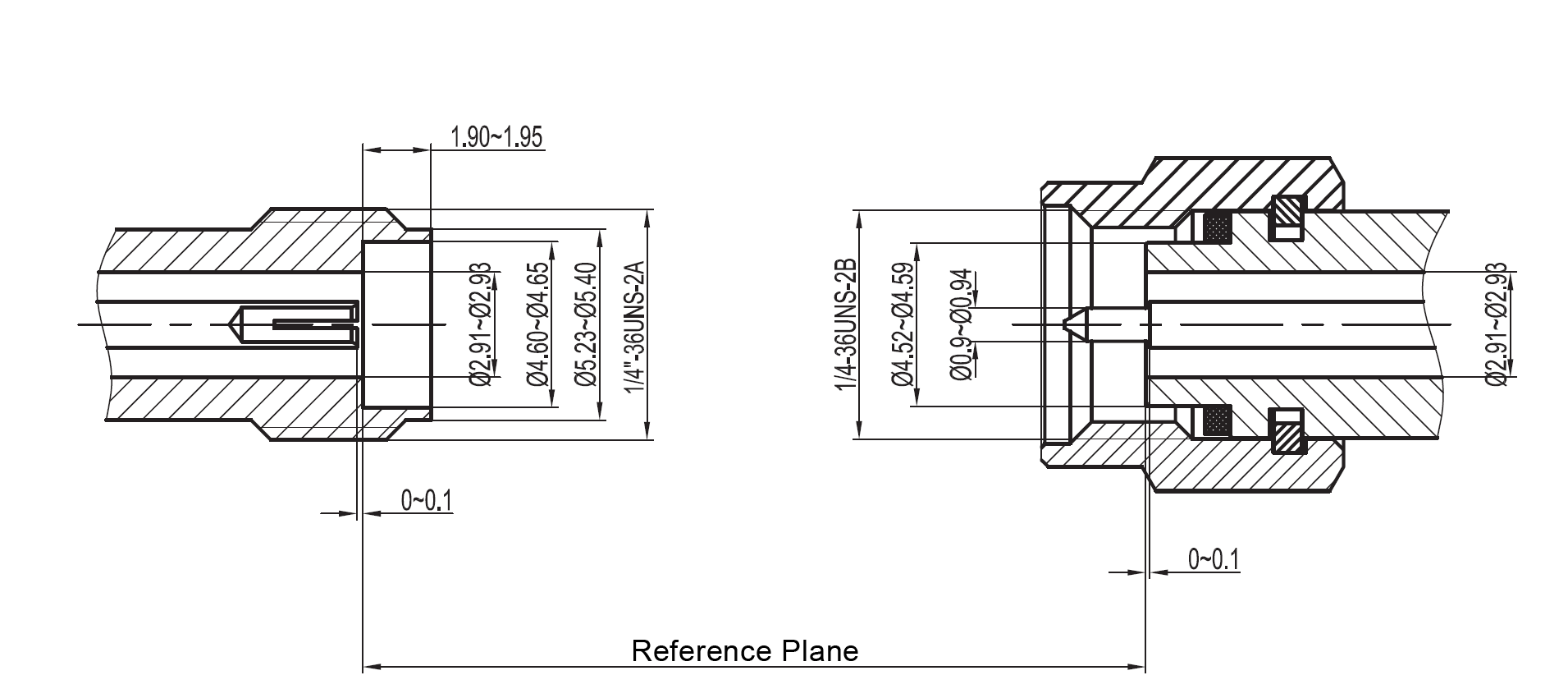 2.92mm interface drawing
