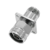 N Plug To Jack Straight Flange Mount Stainless Steel Adapter 