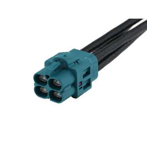 H-MTD Code Z Quad Jack Ethernet Cable Assemblies -Rosenberger - E6Z017-001-Z