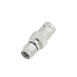 SMA Plug to BNC Jack Straight Stainless Steel Adapter 50 Ohm 