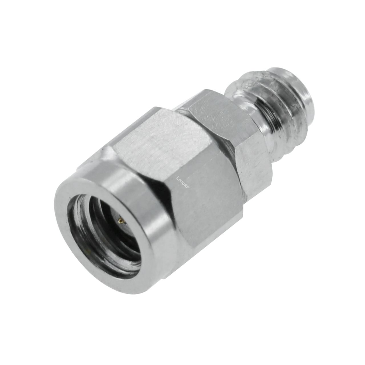 1.0 mm Plug To Jack Adapter 50 OHM Straight Stainless Steel 