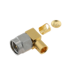 SMA Plug Stainless Steel Connector Solder Right Angle For RG405 Cable 
