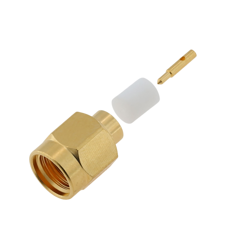 SMA Plug Stainless Steel Connector Solder Straight For RG402,141 Cable 