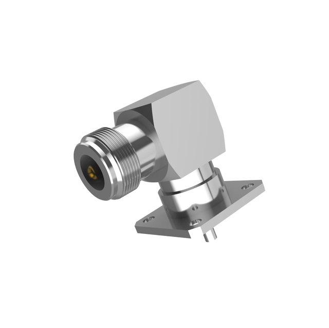 N Connector Jack Right Angle 4 Hole Flange