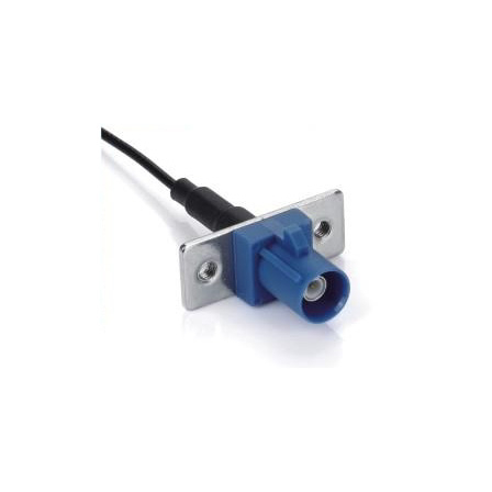  FAKRA Code-C Straight Male Flange Mount Crimp For 1.5 DS