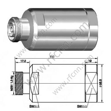 DIN 7/16 FEMALE FOR 1-5/8" SUPER FLEXIBLE CABLE RF Connector