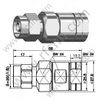 Type N Connectors Male Clamp Straight For 1/2" Flexible Cable