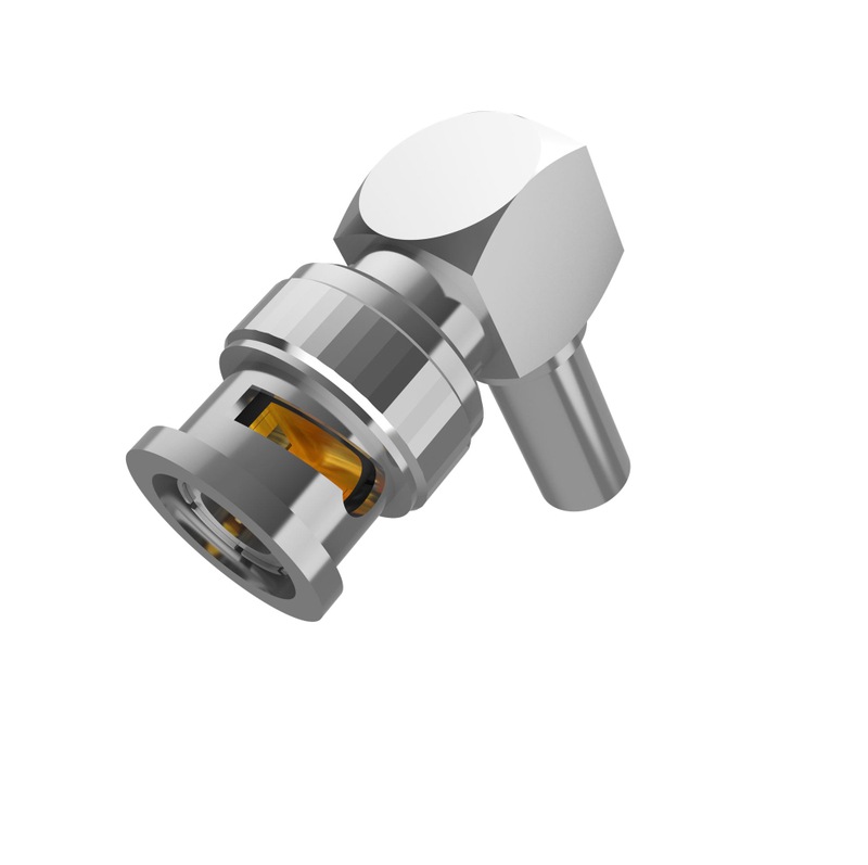 BNC Connector Plug Crimp Right Angle For RG142 Cable