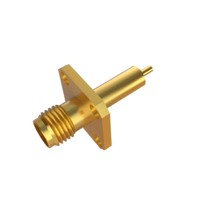 SMA Connector Jack Flange Mount Straight For Microstrip