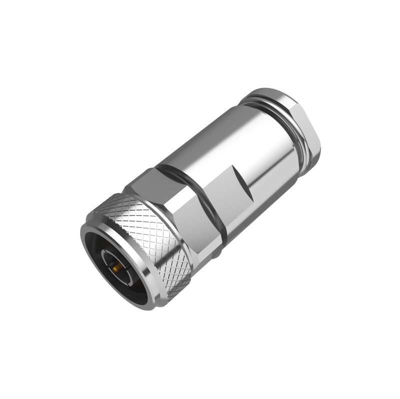 N Connectors Plug Clamping Straight For Flex10 Cable