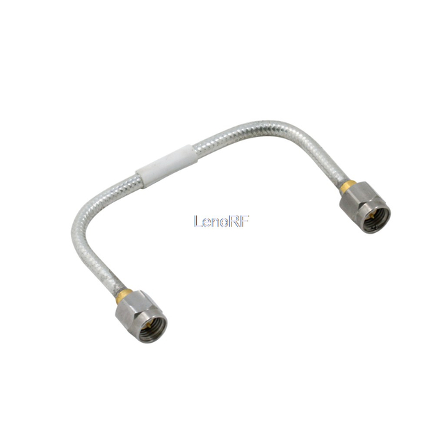 SMA Plug to Plug Stainless Steel Connector For RG405 Semi-Rigid Cable