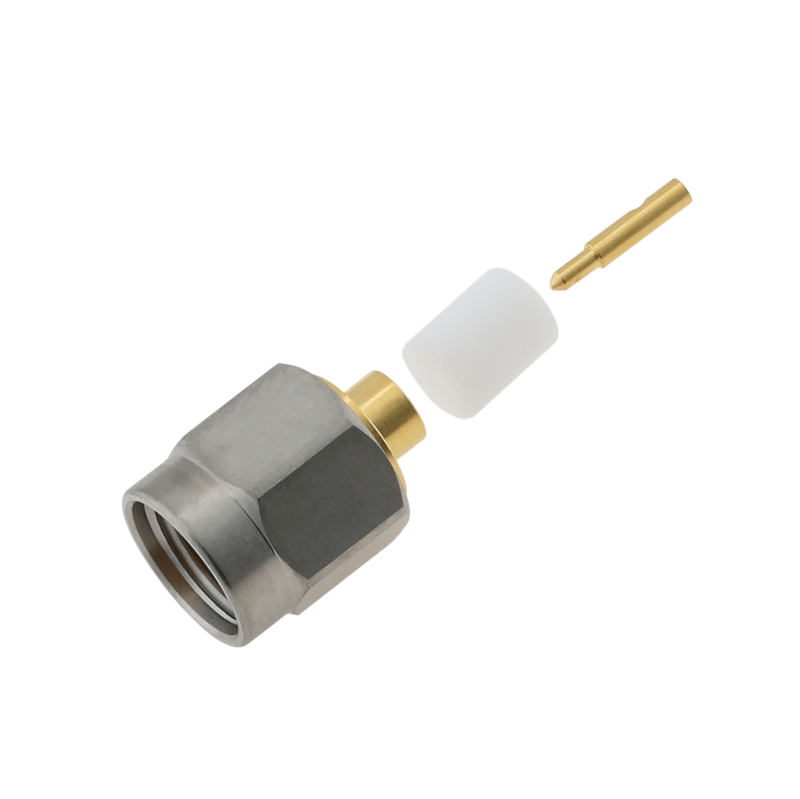 SMA Plug Stainless Steel Connector Solder Straight For RG405 Cable 
