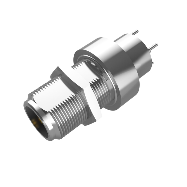N Connectors Jack Bulkhead Straight For PCB Through Hole