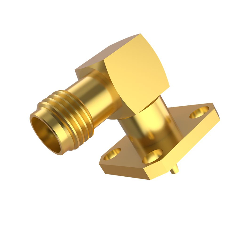 SMA Connector Jack Solder Right Angle For Microstrip