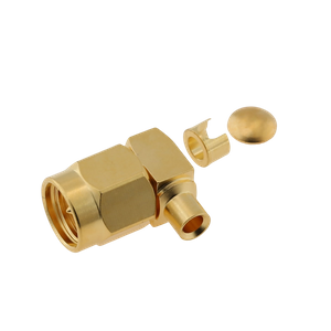 SMA Plug Stainless Steel Connector Solder Right Angle For RG405 Cable 