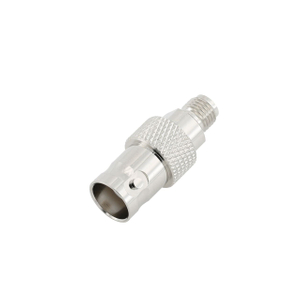 SMA Jack to BNC Jack Straight Stainless Steel Adapter 50 Ohm 