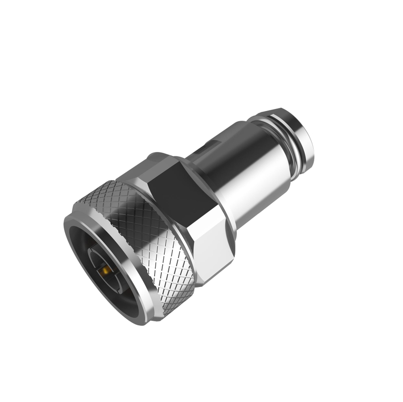 N Connector Plug Clamping Straight For Flex5 Coaxial Cable