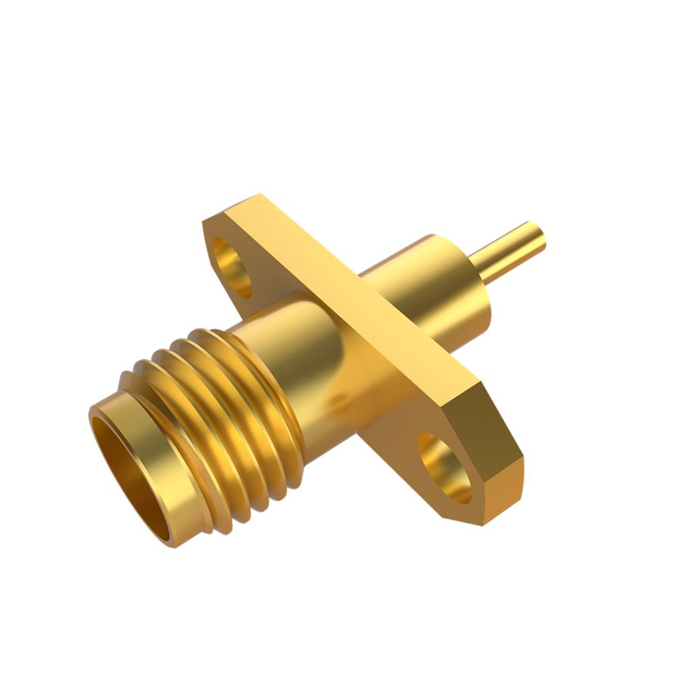 SMA Jack 2 Hole Flange Solder For Microstrip