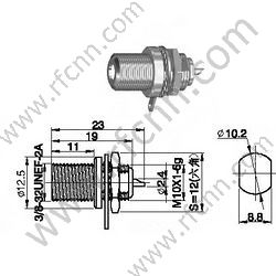 F Female Bulkhead Mount RF Connector