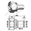 DIN 7-16 Male Connector For 3/8" Super Flexible Cable 