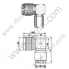 Type N Connectors Male Clamp Right Angel For RG213 Coaxial 