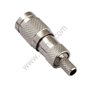 1.0/2.3 Connector Male Straight Crimping For 75-2-2 Cable