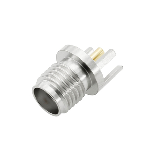 SMA Jack Connector Straight Edge Mount For PCB - Nickel Plating