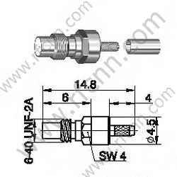 SSMC FEMALE CRIMP FOR RG178 RF Connector