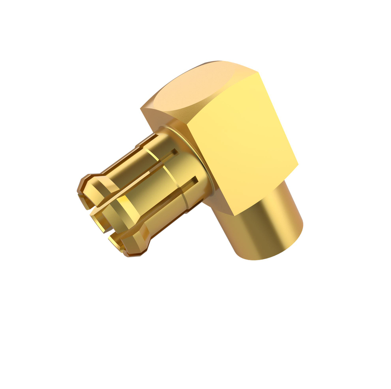 MCX Connector Plug Solder Right Angle For RG405 Cable