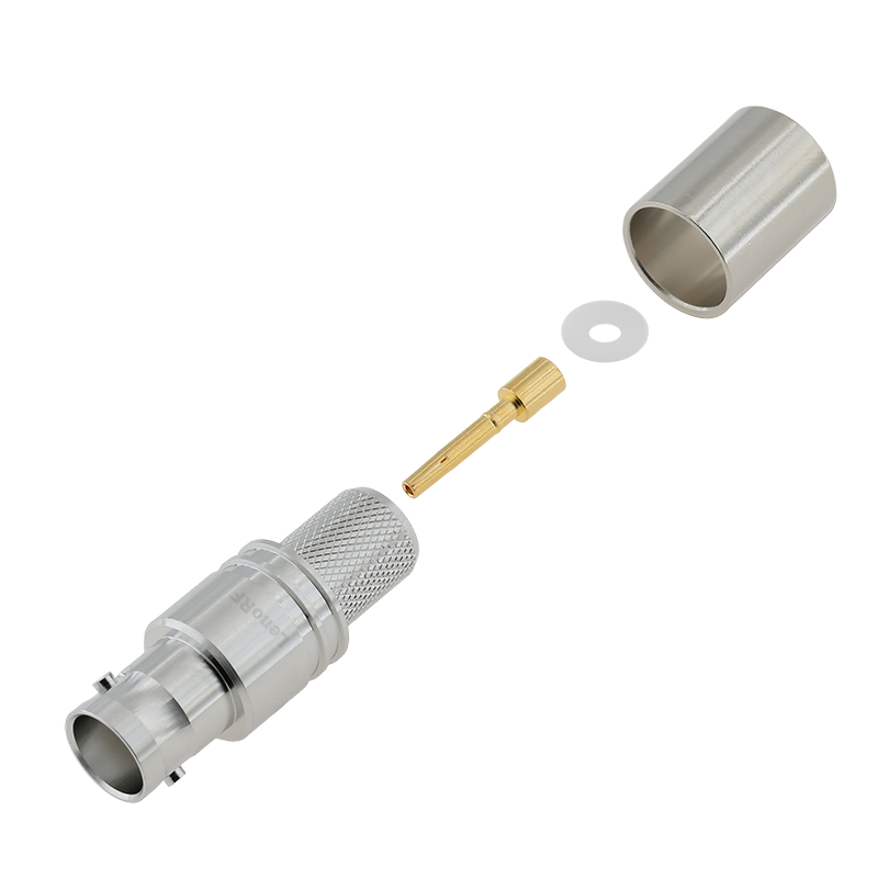 BNC Jack Connector Straight Crimping For RG8 Cable