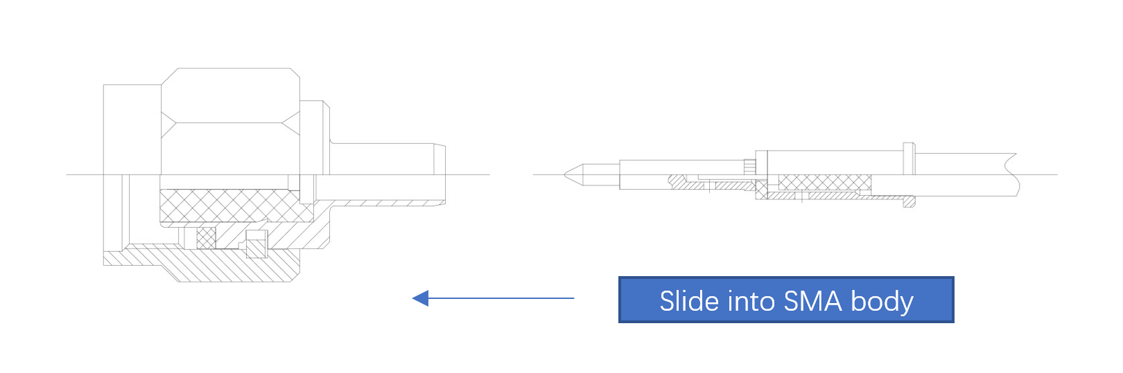 slider into SMA body