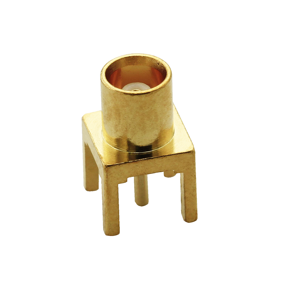 MCX Jack Connector Straight Solder For PCB Through Hole