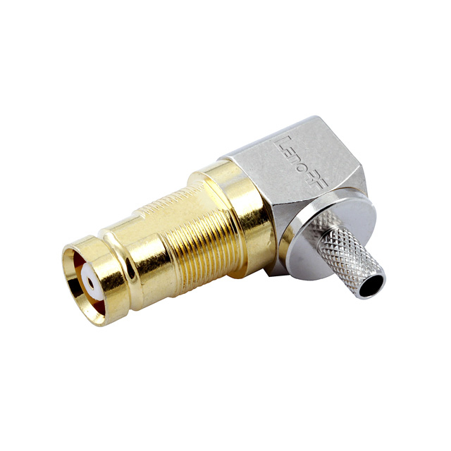 1.6/5.6 Female Coax Connectors For 1.13 Coax Cable Crimp Angled