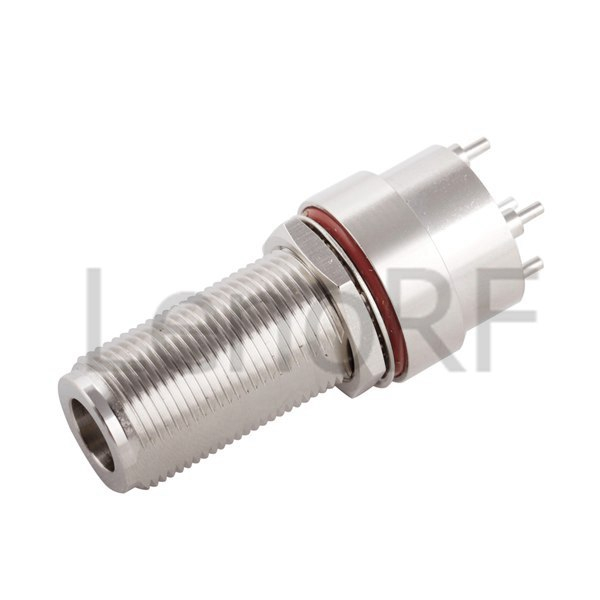 N Connectors Female Bulkhead Straight For PCB