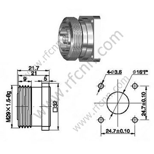DIN 7/16 Female Connector For Microstrip