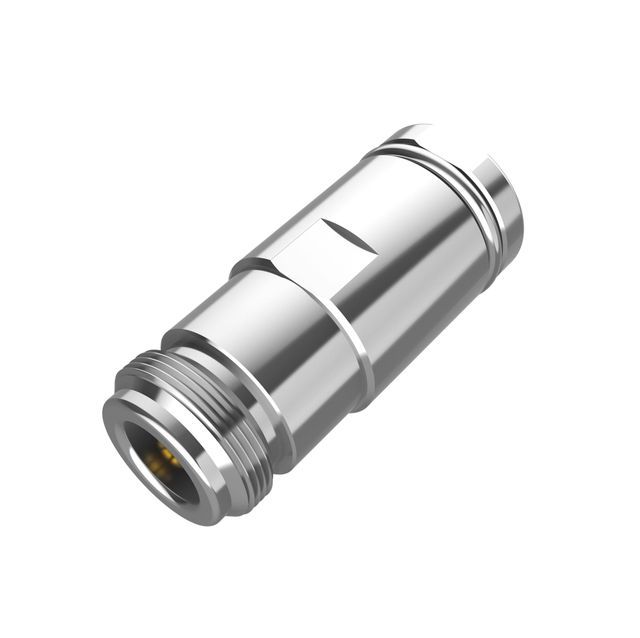 N Connector Jack Clamping Straight For 1/2" Flexible Coaxial Cable