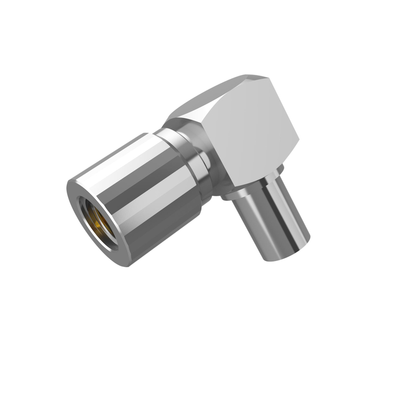 1.6/5.6 Connector Plug Right Angle Crimp For ST212 Coaxial Cable