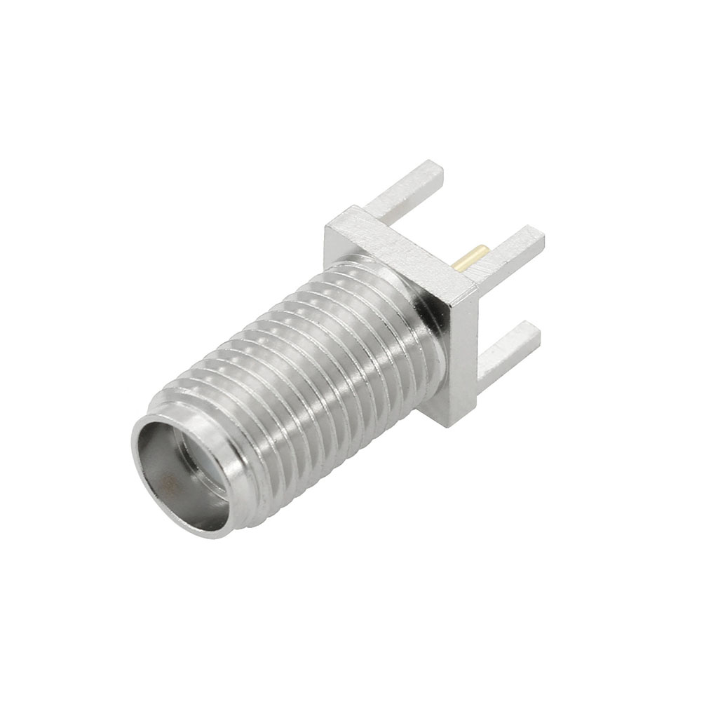 SMA Jack Connector Straight For PCB Through Hole - Nickel Plating