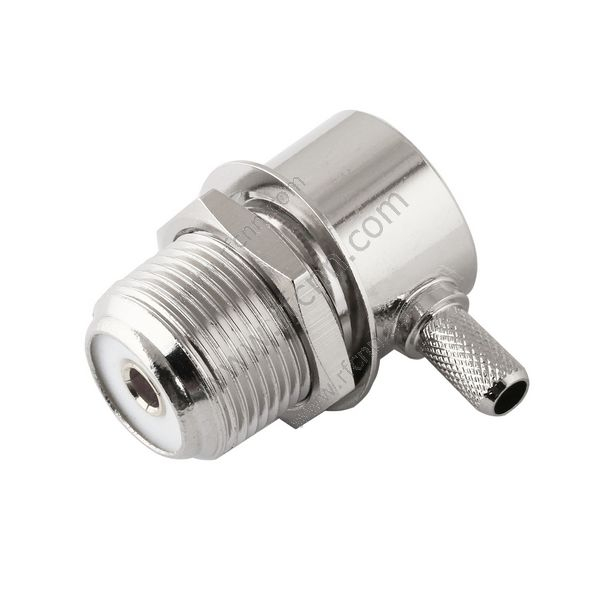 UHF Female Crimp Right Angle For RG58 Cable