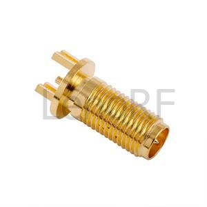RP-SMA Jack Solder Bulkhead For PCB End Launch