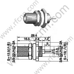 F Female Bulkhead Mount RF Connector